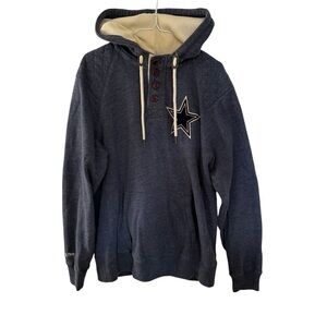 Mitchell & Ness Dallas Cowboys NFL Football Hoodie Sweatshirt Sz Large Dark Blue